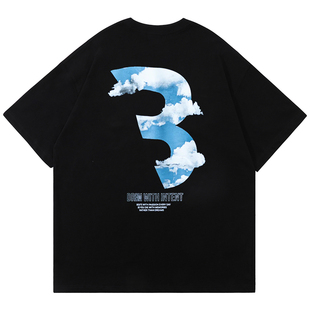 CBUM克里斯美式宽松五分袖T恤男运动衣服大码半袖C宝健身短袖重磅