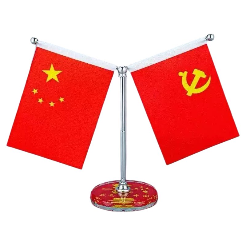 汽车五星红旗高档摆件