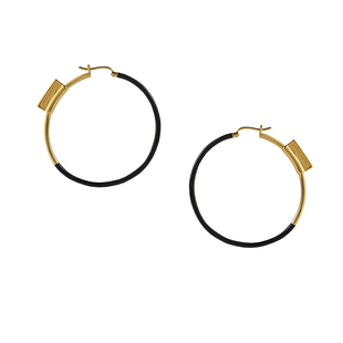 COUGH IN VAIN 珐琅拼色基础圆形925银耳环