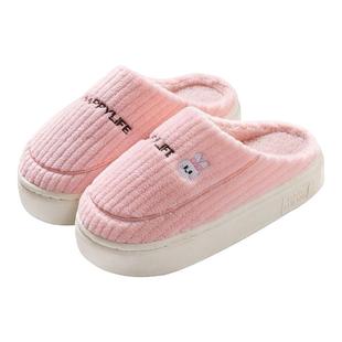 6双装女士拖鞋秋冬款家居待客人4双批发保暖防滑加绒超暖厚底棉拖