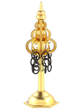 铜禅杖地藏王菩萨可拆卸风水佛像