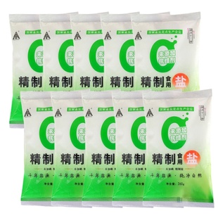 【日期新鲜】精制食用盐260g无抗结剂不加碘食盐家用炒菜小包装盐