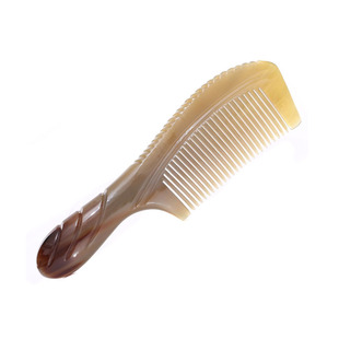牛角老东正品天然手工白水牛角梳子按摩卷发生发梳直播专拍链接