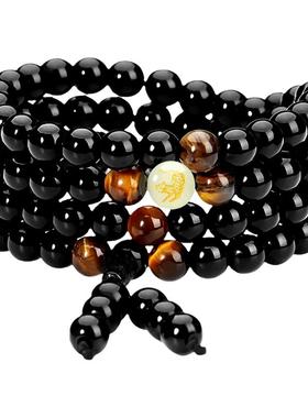 十二生肖手链黑曜石男女