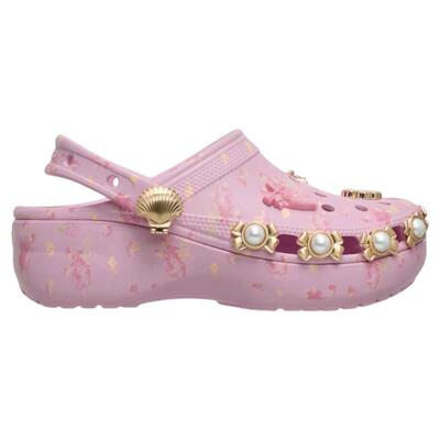 Crocs卡骆驰女鞋洞洞鞋LoveShackFancy拖鞋包头凉拖沙滩鞋厚底夏