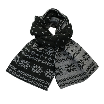 氛围感雪花双面针织围巾女