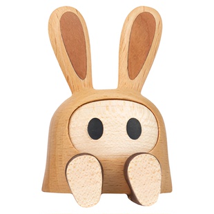 原上城可爱原创实木小兔子情侣包挂办公室桌面摆件日常闺蜜送礼