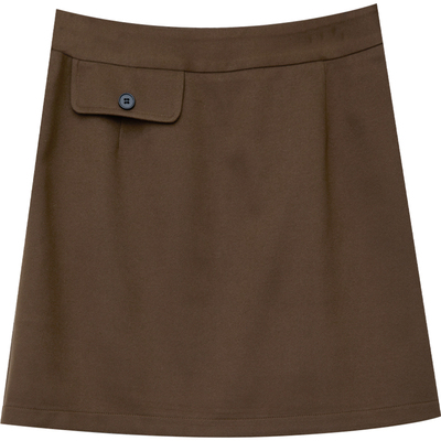 DM100大码百分百女装微胖mm秋季经典百搭短款纯色A版毛呢半身裙