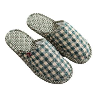 新款手工包脚纯棉室内家用颗粒软底无声布底棉拖鞋女木地板秋冬季