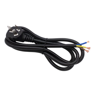 10/16A纯铜国标3芯三插电源线3X0.75平方1.5米三孔插头带线连接线