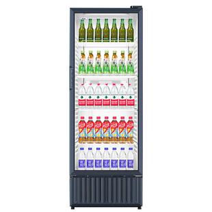 海尔风冷冷藏展示柜商用饮料无霜339/412升立式冰箱玻璃门保鲜柜