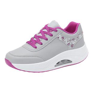 黑色波鞋厚底百搭女鞋春季新款妈妈鞋中年舒适软底女士运动休闲鞋