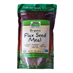 现货Now Foods亚麻籽粉生酮粉Organic flax seed meal 340g