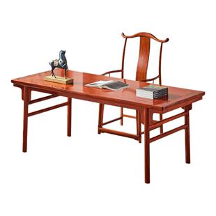 红木家具缅甸花梨画案书画桌实木书法桌新中式写字桌大果紫檀书桌