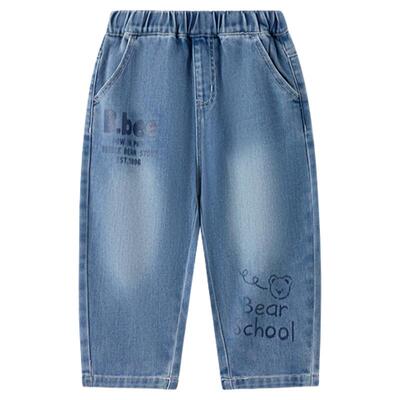 【竹节牛仔】PawinPaw卡通小熊童装26年新款男宝宝儿童直筒牛仔裤