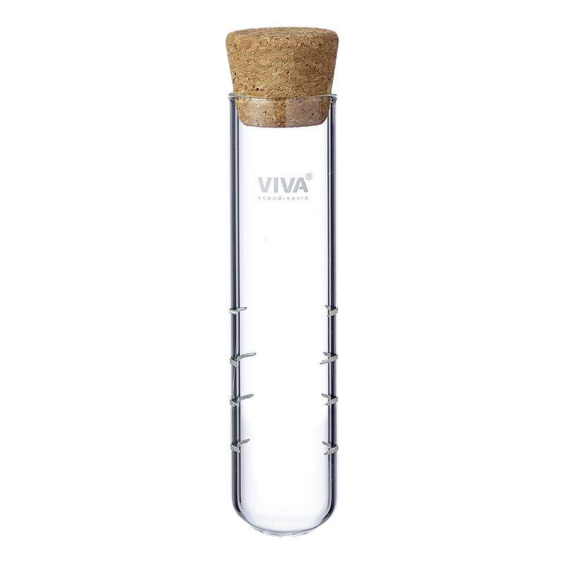 丹麦VIVA分享系列耐高温玻璃试管滤茶器带软木塞透明透明玻璃茶漏