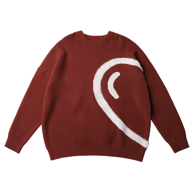 蒙马特先生七夕爱心拼接毛衣情侣