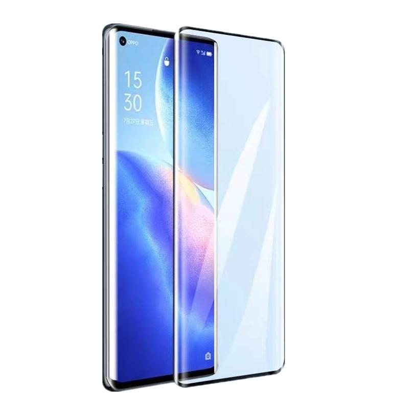 适用OPPO Reno6pro钢化膜reno6pro+全屏曲面抗蓝光防摔玻璃手机保护膜