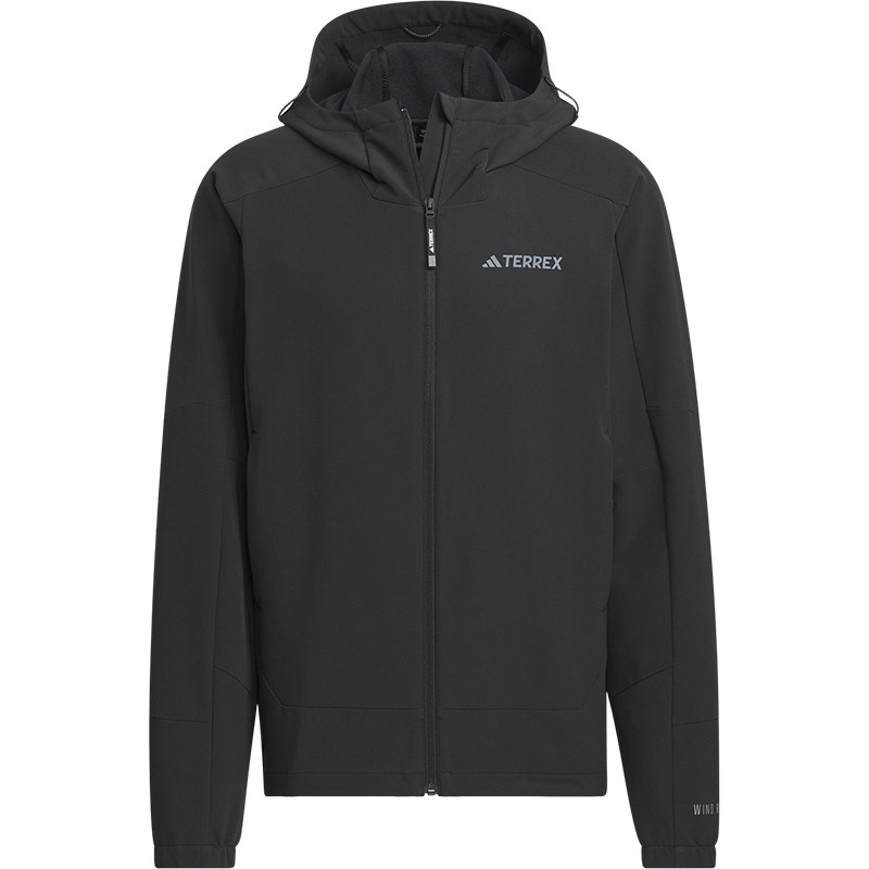 Adidas/阿迪达斯正品新款男士户外透湿疏水运动软壳衣JE8282