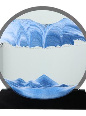 流沙画摆件自动翻转客厅夜灯台灯