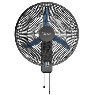美的壁扇挂壁式电风扇大风力音静家用厨房挂墙壁工业风扇2026新款