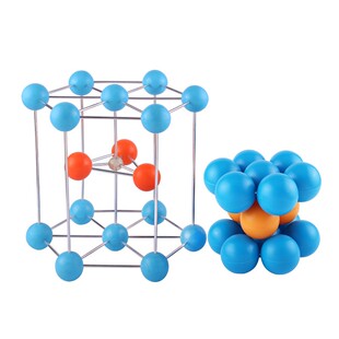 金属晶体堆积模型化学常见金属结构演示教具晶胞球棍式模型双色大号简单立方体心面心六方锌钋钠铜