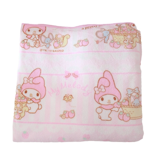 粉色melody 美乐蒂 法兰绒毯子柔软夏季空调毯床单 毯子