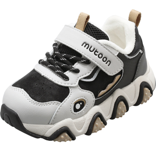 牧童儿童轻户外运动鞋2025冬季新款小恐龙男童缓震加绒保暖女童鞋