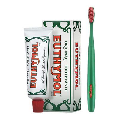 euthymol经典牙膏牙刷复古美学