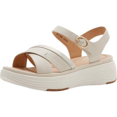 Bata一字带凉鞋2026夏商场新款优雅厚底休闲通勤羊皮凉鞋UDX32BL6