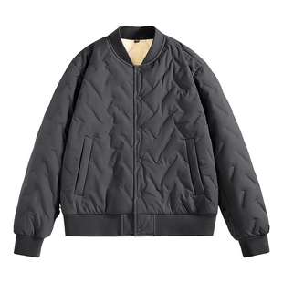 班尼路棒球领棉服男冬季短款加绒加厚保暖冬装外套男士休闲棉袄A