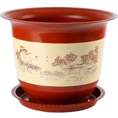 大号特价清仓加厚塑料花盆仿陶瓷种果树月季花绿萝花盆送托盘