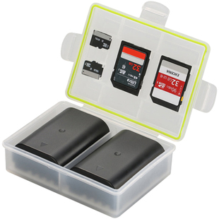 绿巨能相机电池收纳盒适用佳能LP-E6防摔防潮索尼FZ100松下BLC12/BLF19E尼康EL3E/EL5微单TF/SD内存卡盒/f550