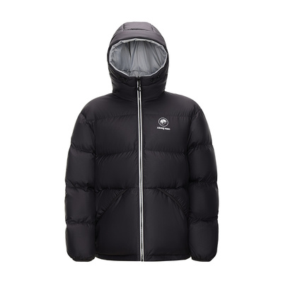 骆驼熊猫黑色羽绒服女冬小个子新款加厚防风保暖面包服冬装外套男