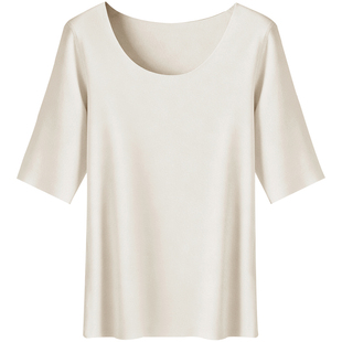 保暖内衣女七分袖冬季秀禾礼服内搭无痕秋衣德绒加厚羊毛短袖上衣