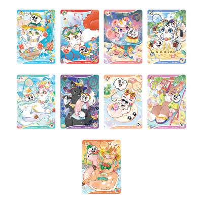 非人哉官方店有兽焉X奇米蛋联名福瑞乐园透卡盲盒冷烫贝壳光卡牌