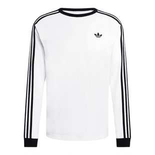 Adidas三叶草26年春季男女款经典款运动圆领T恤长袖KE3545 KE3546