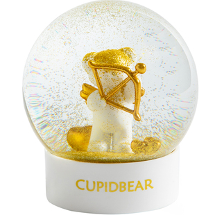 SEEROSE西罗斯丘比特熊水晶球摆件送女朋友214情人节表白生日礼物