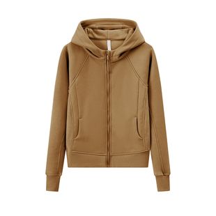 jollybean儿童秋冬加绒新款连帽外套修身卫衣男女大童夹克上衣服