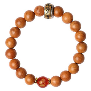 桃木手串男士盘玩木头佛珠护身符手链高档冷门文玩本命佛野生桃木