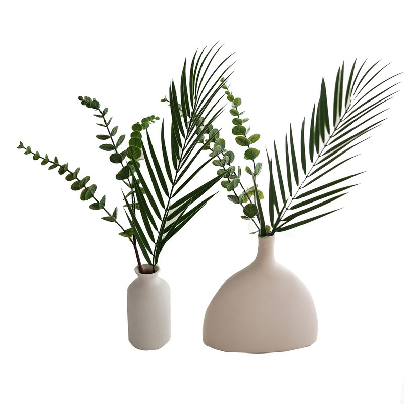 仿真绿植假花摆件尤加利小花瓶办公桌面室客厅茶几植物摆设装饰品