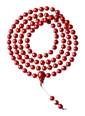 天然朱砂多圈手串佛珠108颗