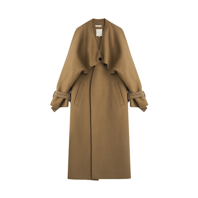 UNSPOKEN100羊毛坎肩双面呢大衣