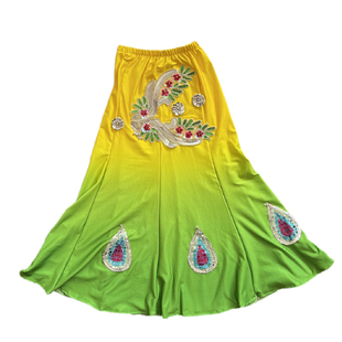 六一儿童傣族舞蹈服孔雀舞演出服装中小学女童弹力舒适亮片鱼尾裙