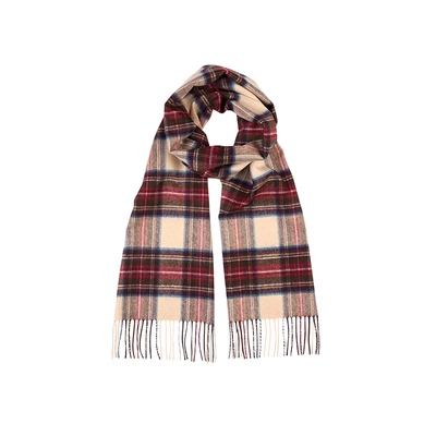 JoE秋冬格纹羊绒围巾礼物男女