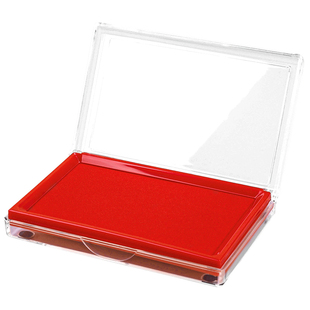 晨光印泥快干印台红色印尼盖章油长方形圆形便携式印台盒按手印的印泥指纹印海绵垫财务会计办公用品印章专用