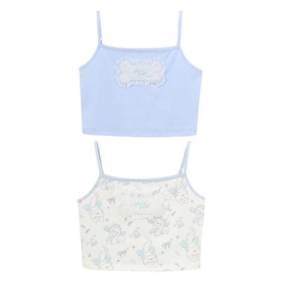 森女部落原创甜美风元气小狗印花外穿短款小吊带2025夏季新款女