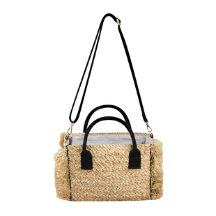 拉菲草草编包包女2025新款夏季度假风沙滩包商务手提包单肩斜挎包