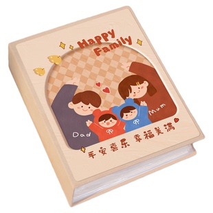 6寸小相册本纪念册家庭大容量照片收纳插页5寸宝宝成长记录影集六