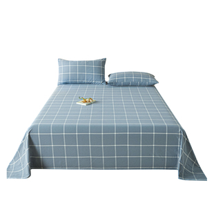 纯棉床单单件100全棉加厚学生宿舍单双人枕套三件套被单四季通用